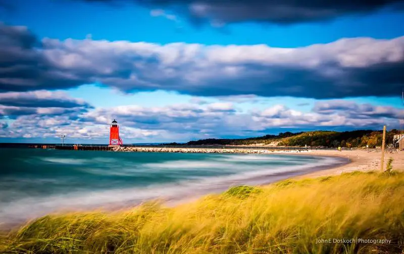 Lighthouse in Charlevoix Michigan